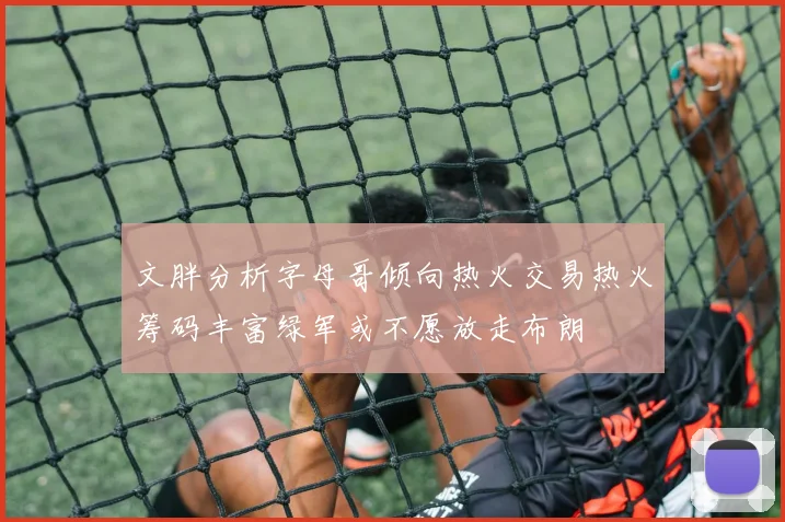 文胖分析字母哥倾向热火交易热火筹码丰富绿军或不愿放走布朗